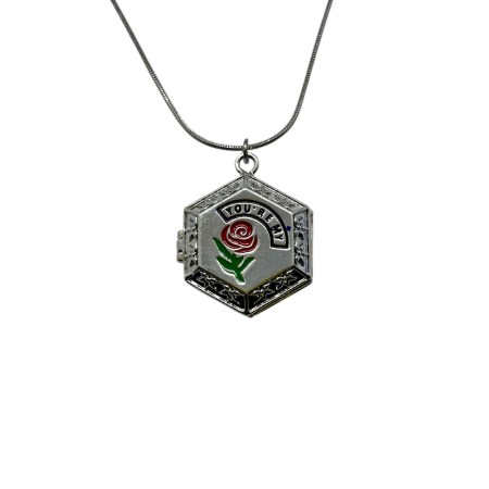 necklace steel silver you are my roze